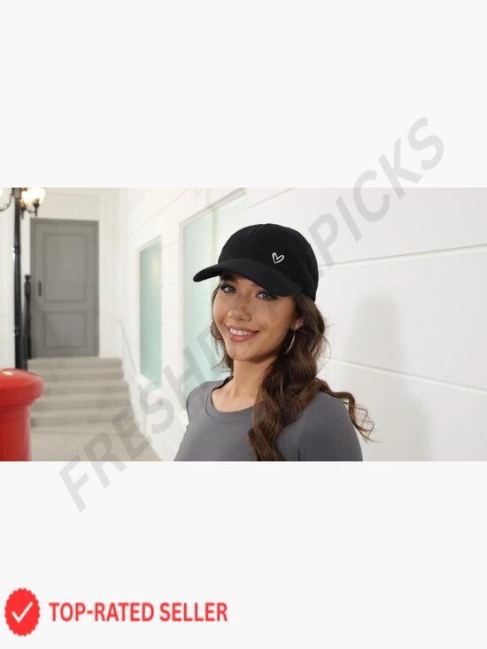 Heart Embroidered Baseball Cap Distressed Washed Cotton Adjustable Unisex Low main image 5